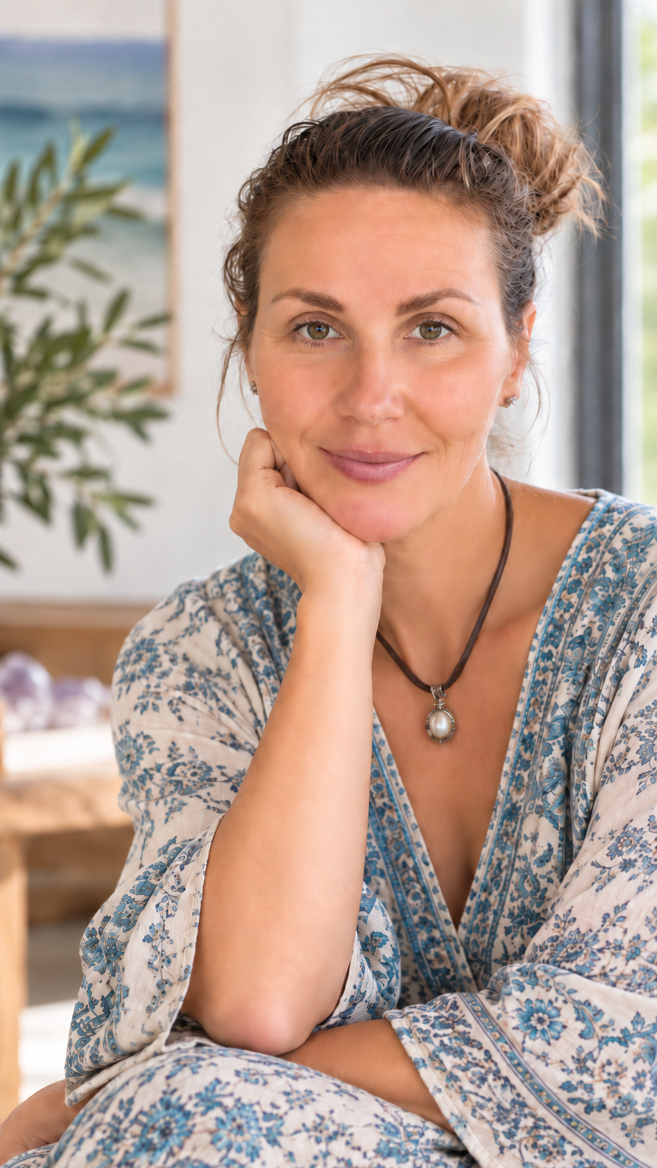Warm, natural portrait of Dr Maggie Stein